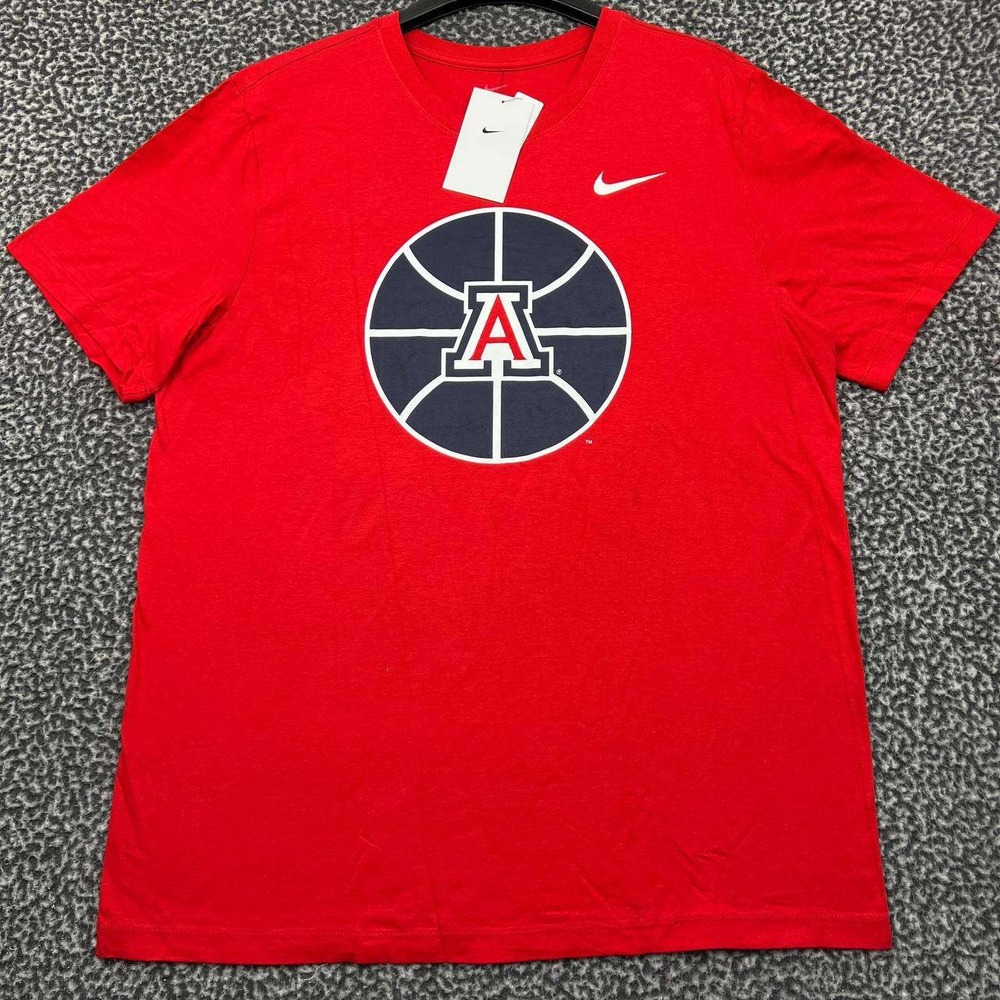 Nike Shirt‎ Men Large Red Arizona Wildcats NCAA Short Sleeve Cotton New L